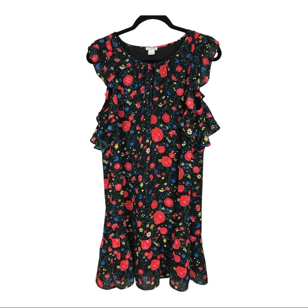 J. CREW Printed Flutter Floral Dress - Picture 4 of 11